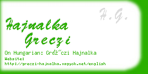 hajnalka greczi business card